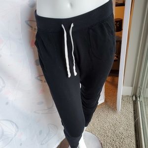 Old Navy Black Cuffed Joggers